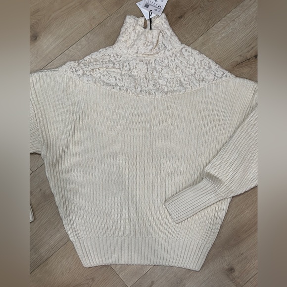 Zara lace knit sweater, size M NWT - Picture 5 of 11